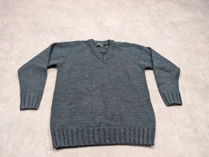 Vtg WoolOvers Jumper Mens M British Wool Chunky Knit Pullover Fisherman Preppy - Picture 1 of 6