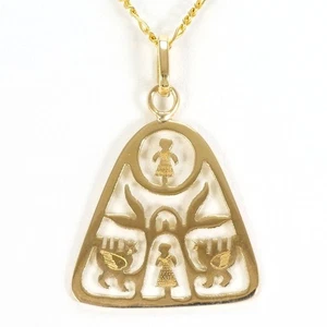 Schmuck 10K Gelbgold 14K Halskette ca.2,9g ca.39cm kostenloser Versand gebraucht - Bild 1 von 5