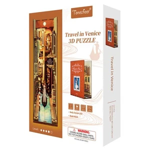 127pc Tonecheer Travel In Venice 3D Puzzle 24.5cm DIY Book Nook Kit 15y+ - Picture 1 of 8