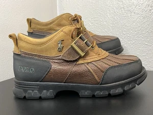 Polo Ralph Lauren Dover III Duck Boots Brown Buckled Men’s 8.5 Preppy Outdoor - Picture 1 of 10