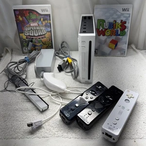 Console Nintendo Wii RVL-001 bianca con cavi testata funzionante compatibile GameCube - Foto 1 di 9