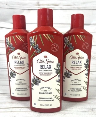 Old Spice RELAX w/ Lavender 2n1 Shampoo Conditioner Set 13.5oz (3 Pack) - Image 1 of 4