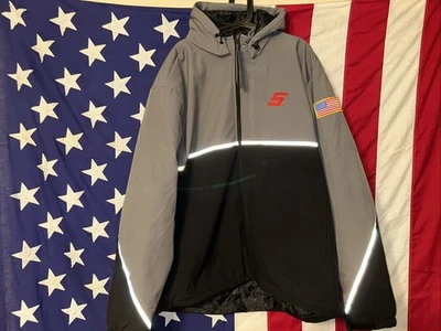 SNAP ON TOOLS HOODED JACKET INSULATED WINTER COAT ZIP UP BLACK/GREY NEW 3XL - Image 1 of 4