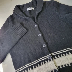 Lord & Taylor American Petite Medium Wool Cardigan Shawl Collar Button Front - Picture 1 of 8