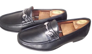 Allen Edmonds Verona II Gr. 11 EEE schwarz Leder italienische Horsebit Halbschuhe - Bild 1 von 10