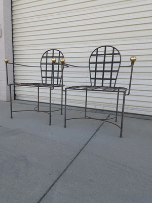 💥 Sillones redondos de hierro forjado MARIO PAPPERZINI para patio  Foto 1 de 4