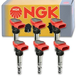 6 pcs NGK Ignition Coil for 2002-2004 Audi A6 3.0L V6 - Spark Plug Tune Up ph - Picture 1 of 5