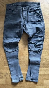 G-Star 5620 3D Super Slim Herrenjeans W32/L30 Grau Stretch Denim Zip Wachs Look - Bild 1 von 9