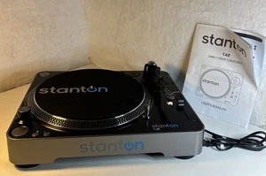STANTON T.62B-NA DIRECT DRIVE TURNTABLE WITH NEEDLE (500-V3) COVER AND MANUAL - Picture 1 of 11