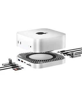 Mac Mini M4 Dock, Aluminum Mac Mini Stand and HDMI Hub for Mac Mini M4 and M4... - Picture 1 of 8