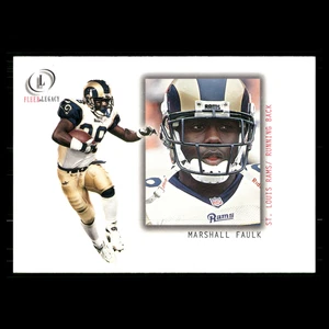 Tarjeta de fútbol americano NFL Marshall Faulk #34 2001 Fleer Legacy St. Louis Rams - Imagen 1 de 3