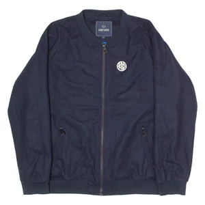 CAMP DAVID Mens Varsity Jacket Blue Wool 2XL - Picture 1 of 6