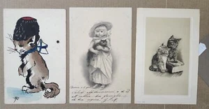 CAT CATS GATTO KATZE CAT CHAT-LOT 3 POSTCARDS-C67-166 - Picture 1 of 1