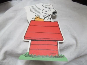 1958 Hallmark Snoopy Schultz Good-Bye 8-1/2"" de alto tarjeta recortada ¡sin usar rara! - Imagen 1 de 10
