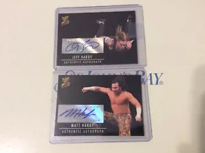WWE MATT HARDY JEFF HARDY 2 CARD LOT TOPPS 2007 WWE ACTION AUTHENTIC AUTOGRAPHS! - Picture 1 of 2