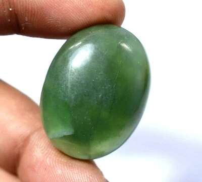 63.25 Ct Natural African Green Serpentine Top Quality Cabochon Gemstone  - Image 1 of 4