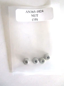 AN365-1024 Hex Nut 10-24 Self-Locking Steel - Lot of 4 - Picture 1 of 2