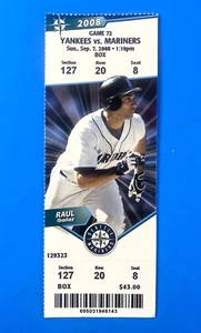 Derek Jeter Career RBI #1,000 Full Ticket / 2008 NY Yankees Home Run  #205 - Picture 1 of 2