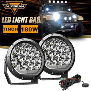 AUXBEAM Pair 7" LED Work Light Pods Offroad Driving Spot Lamp Pickup Truck SUV - Foto 1 di 12