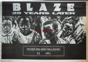 BLAZE, '25 Years Later' ; Music Advert PRINT : 1990 Ad to Frame - Picture 1 of 1