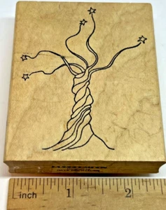 RubberMoon Dave Brethauer STERNSÄMLING BAUM Holz Gummistempel - Bild 1 von 4