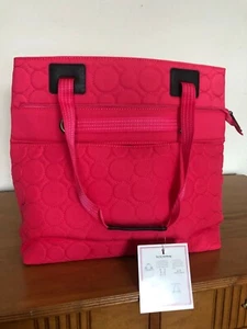 Brand New Thirty One Gifts Coral Quilted Dots Vary You Versatile Bag - Picture 1 of 11