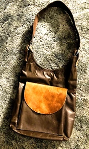 Leather Shoulder Bag, MARIA by ENMON, Columbia, Cowhide Trim, Get Ready for Fall - Picture 1 of 9