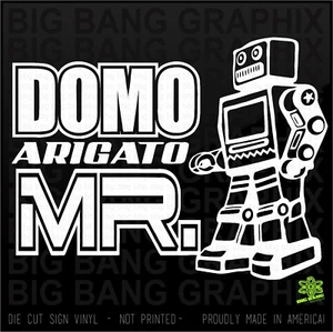 Divertida calcomanía de vinilo adhesiva Mr. ROBOTO JDM de colección años 80 robótica nerd robot geek jugador - Imagen 1 de 5