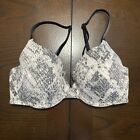 Victoria Secret Lightly Lined T-Shirt Bra 32D Padded Satin Underwire Convertible
