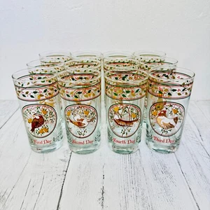 Vasos de colección 12 días de Navidad Ancla Hocking ¡SIN ASTILLAS! Grannycore MCM - Imagen 1 de 9