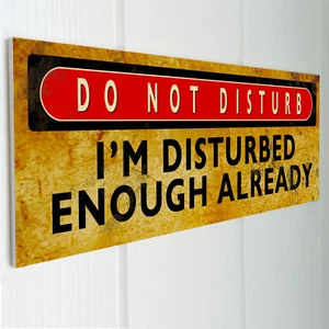 DO NOT DISTURB I'M DISTURBED Funny Christmas Gift Kids Room Door Sign Children - Picture 1 of 3