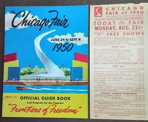 Vinyage 1950 CHICAGO FAIR Program & DAILY SCHEDULE ~ WGN TV-9 Television Center - Picture 1 of 10
