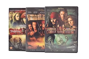 Disney Pirates Of The Caribbean 1, 2 & 3 Movie DVD Trilogy Set - Picture 1 of 4
