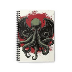 Cthulhu Mythos Spiral Notebook - Dark Fantasy Journal, Occult Gift, Art - Picture 1 of 6