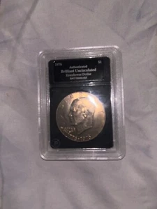 Eisenhower 1976 Dollar $1 Authenticated Brilliant Uncirculated BA17-00040-007 - Picture 1 of 2