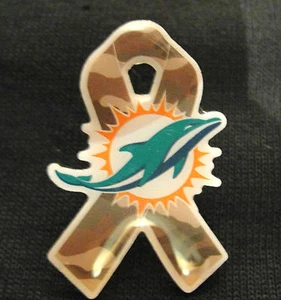 Miami Dolphins Salute to Service Military Ribbon NFL Team Camo Magnet Pin 2014 - Picture 1 of 3