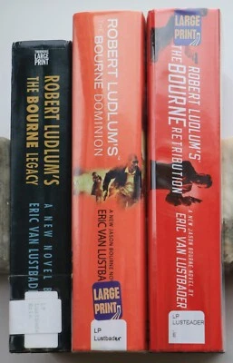 Lot of 3 Eric Van Lustbader Suspense Book- “Ludlum's Bourne” Series- Large Print - Image 1 of 2
