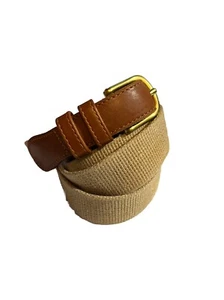 Damen Coach Gürtel hellbraun Leinen Leder 40 42”-1” Breite Kleid Freizeit - Bild 1 von 5