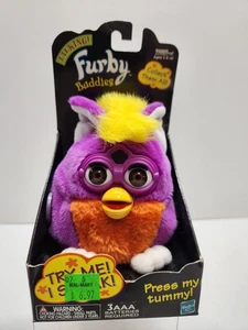 Vtg 1999 Hasbro Model 70-751 Talking Furby Buddies Tiger Purple Orange In Box - Picture 1 of 5