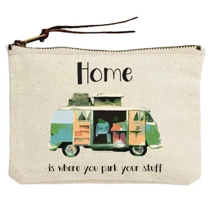 Home Is Where You Park It Bolsa de Lona Prensa Potluck 7.5" H X 9" W Moda Nuevo - Imagen 1 de 1