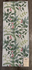 "Nuevo corredor de mesa Ekelund Julia Navidad Acebo Algodón Orgánico Suecia 13x34""" - Imagen 1 de 4
