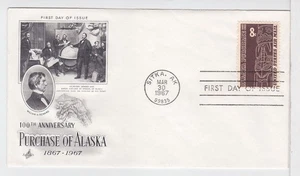 TurtlesTradingPost- Purchase of Alaska FDC- 1967 #C70 Artcraft Cachet - Picture 1 of 1