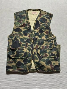 Vintage SafTBak Hunting Vest Men Size M Medium Woodland Camouflage Utility USA - Picture 1 of 6