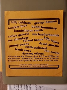 8x8 1960s Lonnie Liston Smith Ron CarteR ROLAND HANNA save Jazz RADIO Flier I - Picture 1 of 6