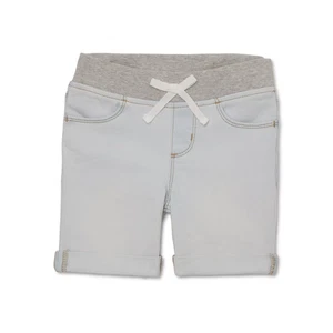 Wonder Nation Girls Knit Waist Denim Bermuda Light Wash Shorts, Size XXL (18) - Picture 1 of 3