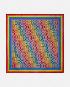 Coach Rainbow Pride Signatur Seide Quadrat Halstuch Bandana Schal - Bild 1 von 5