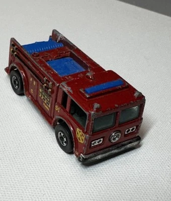 Caminhão de bombeiros Hot Wheels 1976 (77’) Fire Eater fundido - pneus Blackwall HK  - Imagem 1 de 4