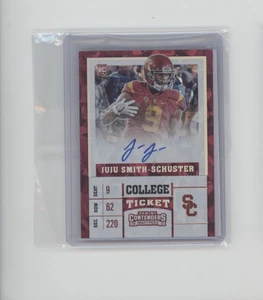 JuJu Smith-Schuster 2017 Panini Contenders draft hielo agrietado novato radiocontrol #/23 - Imagen 1 de 2