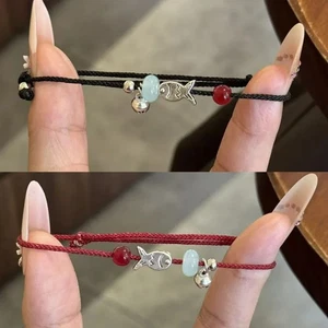 2 Pezzi Corda Intrecciata Bracciali Amicizia Donna Tono Misto Regolabile Gioielli - Foto 1 di 18