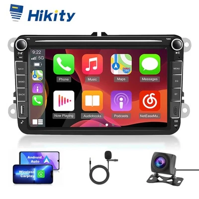 8" Carplay 2+64GB Android 15 Autoradio GPS Navi BT FM Für VW GOLF 5 6 Passat KAM - Bild 1 von 4